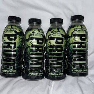 🟩⭐️ PRIME Glowberry Limited Edition Rare  Hydration Drink 🟩⭐ 4 Pk Lot